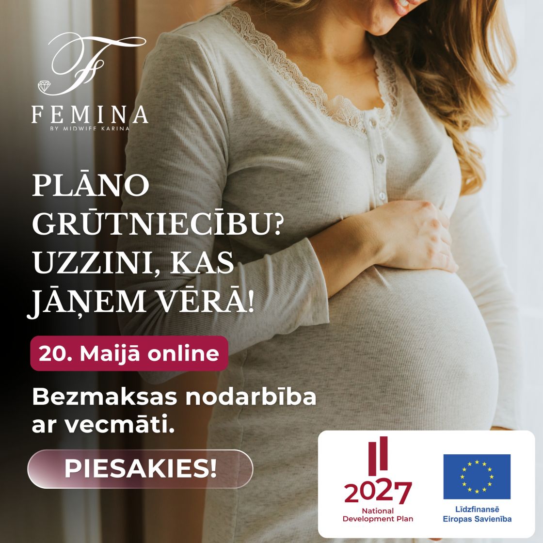 Online bezmaksas grūtniecības plānošanas lekcija